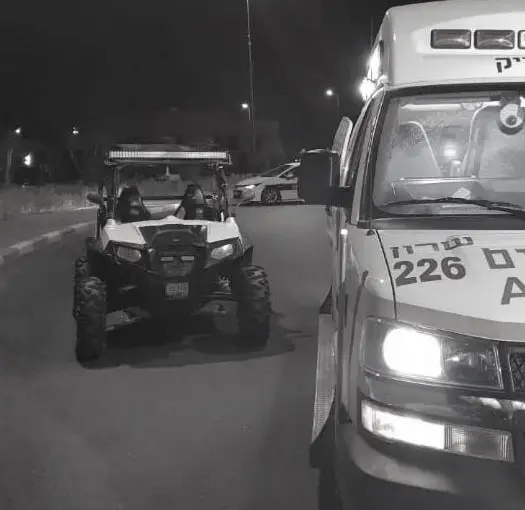טרקטורון ואמבולנס בזירת תאונת טרקטורון