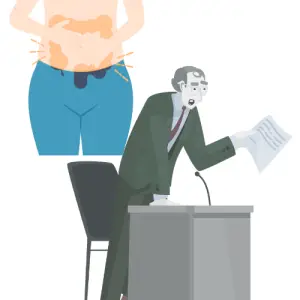 עורך דין עם מטופלת אבחון מאוחר של סרטן הקיבה